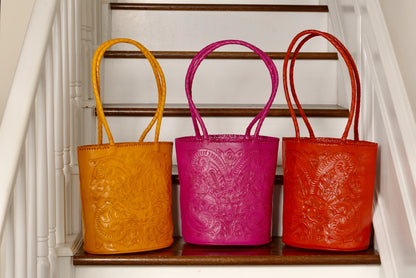 Pilar Hand-Tooled Leather Purse Purse Hide and Chic