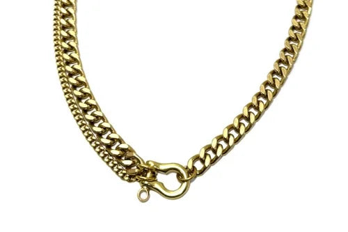Shackle Duo Necklace - All Brass NECKLACES Rachel Nathan