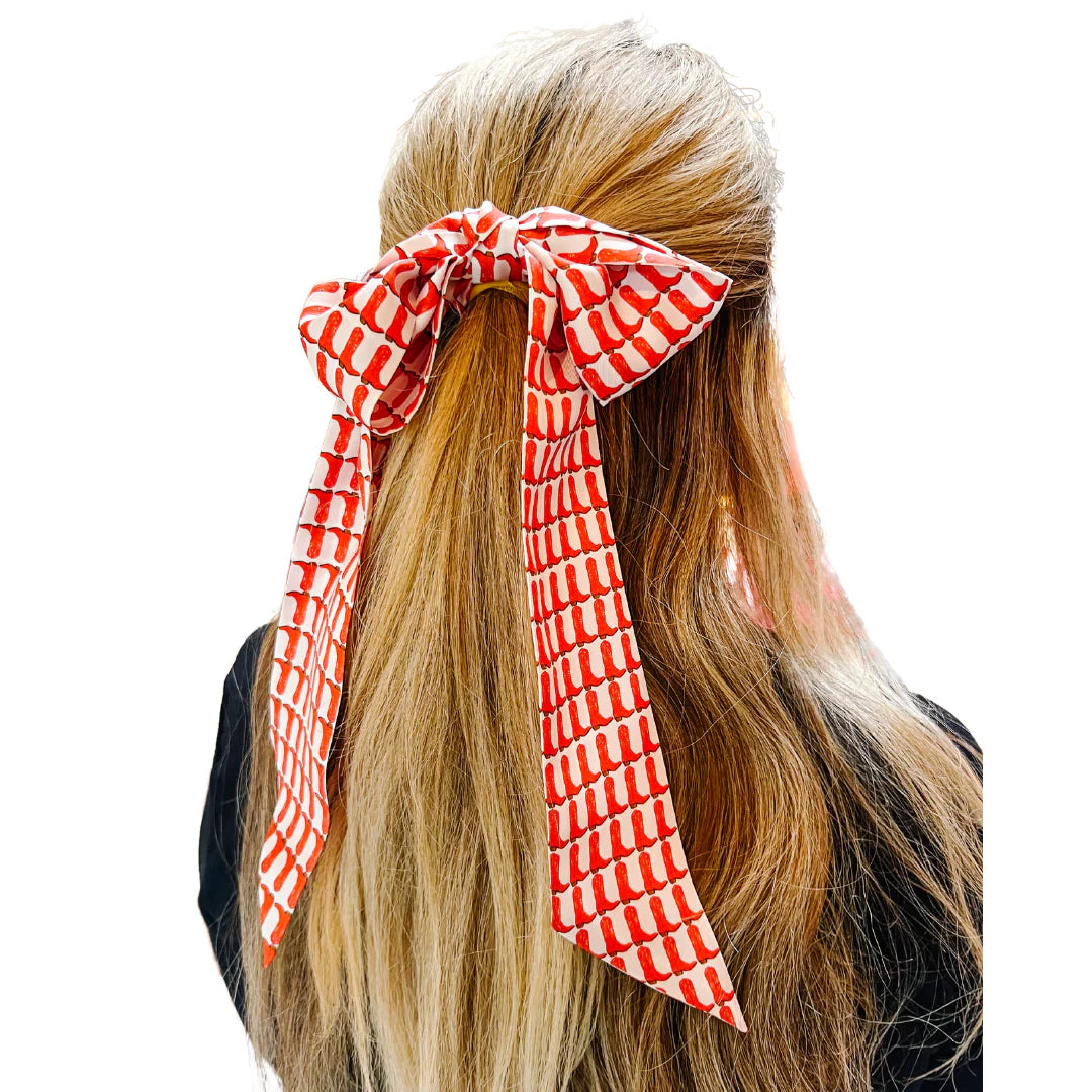 Cotton Frilly Scarf - Red Boots Scarf BROOKE WRIGHT