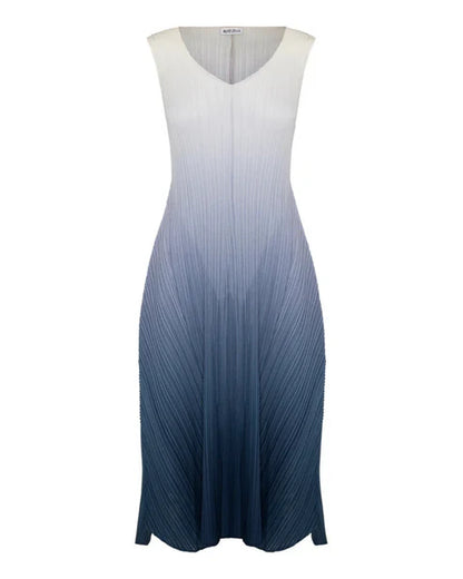 Alquema Short Collare Coat & Estrella Dress Matching Set - Marshmello to Indigo Coat Alquema