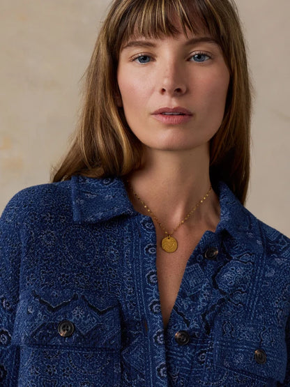 Twill Terry Shirt Jacket