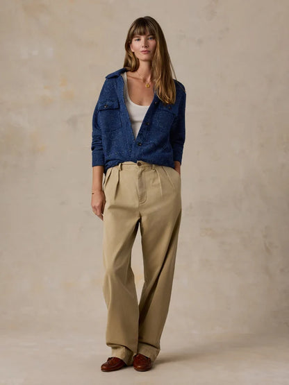 Twill Terry Shirt Jacket
