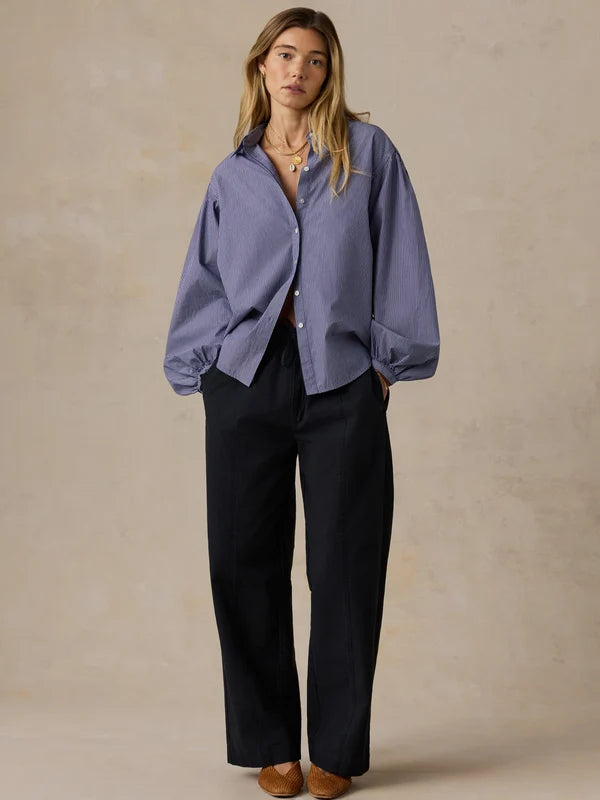 Coastal Poplin Suki Blouse