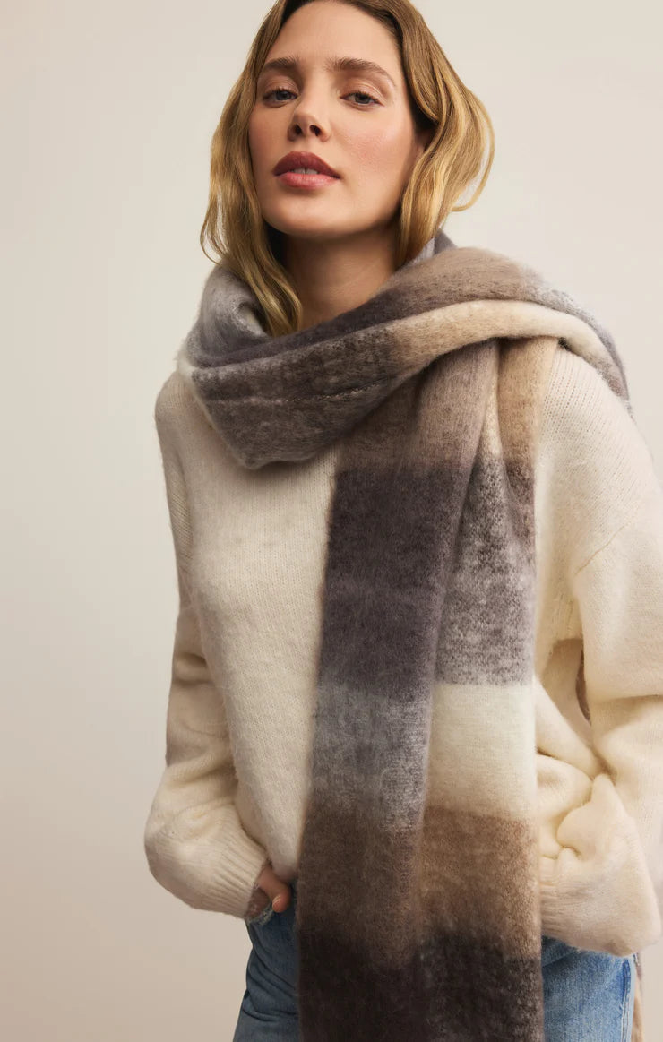 Plaid I Met You Blanket Scarf - Warm White WRAPS&SCARVES Z Supply