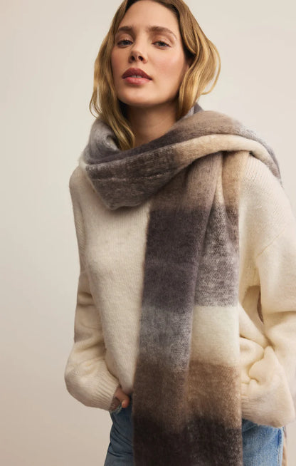 Plaid I Met You Blanket Scarf - Warm White WRAPS&SCARVES Z Supply