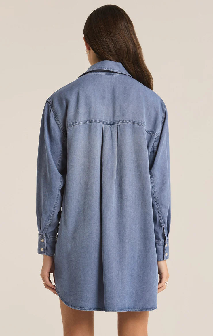 Dover Chambray Dress - Sun Bleached Indigo Dresses Z Supply   