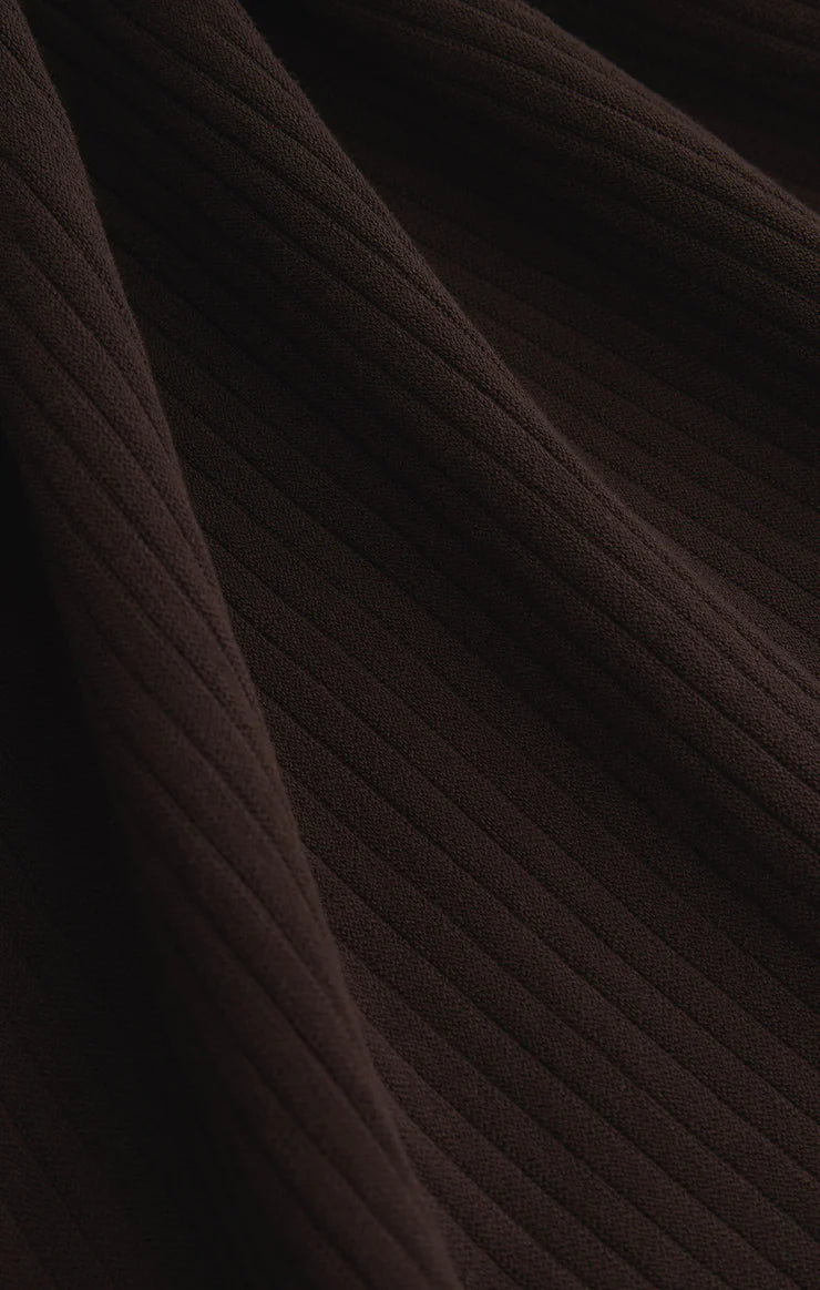Elba Midi Ribbed Sweater Dress - Java Black DRESSES Z Supply