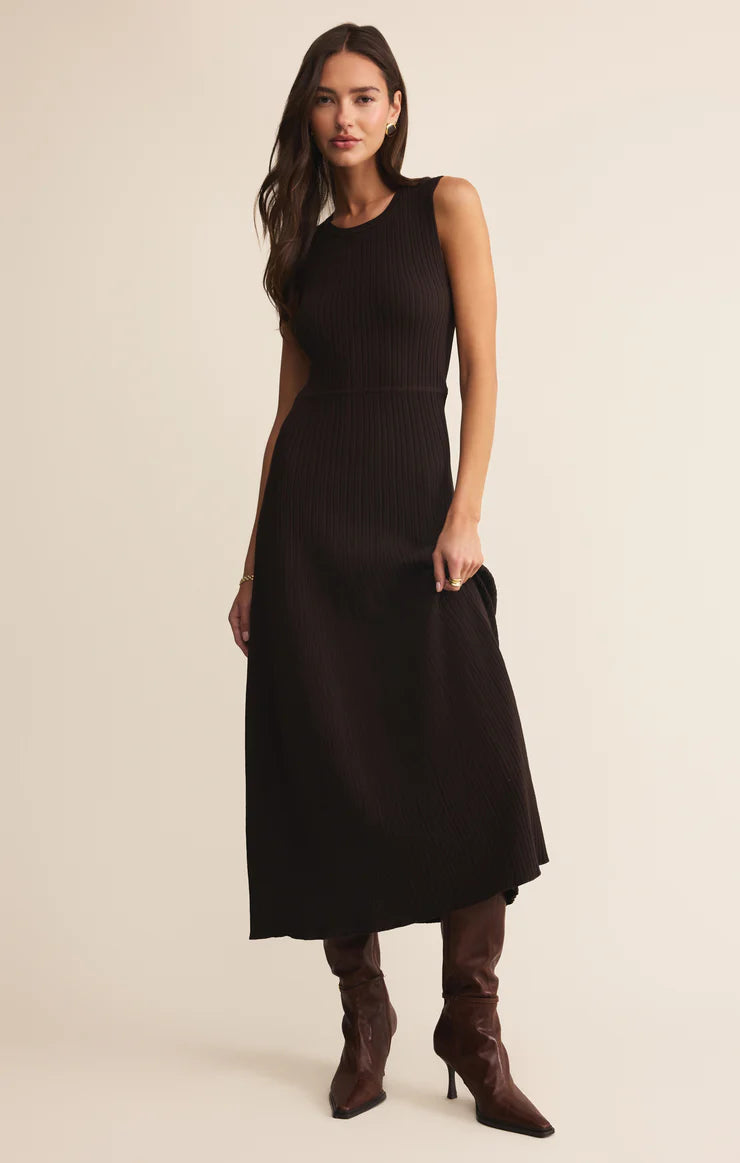 Elba Midi Ribbed Sweater Dress - Java Black Trends & Traditions Boutique Elba Midi Ribbed Sweater Dress - Java Black Trends & Traditions Boutique