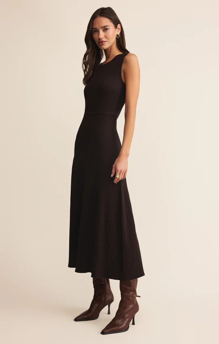 Elba Midi Ribbed Sweater Dress - Java Black Trends & Traditions Boutique Elba Midi Ribbed Sweater Dress - Java Black Trends & Traditions Boutique