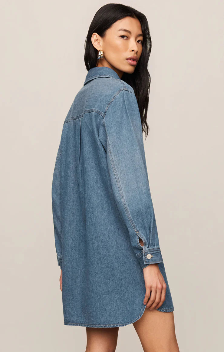 Lucie Denim Shirt Dress - Dreamstate