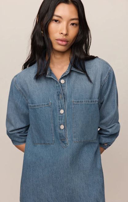 Lucie Denim Shirt Dress - Dreamstate