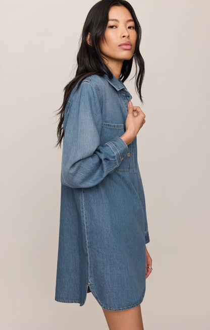 Lucie Denim Shirt Dress - Dreamstate