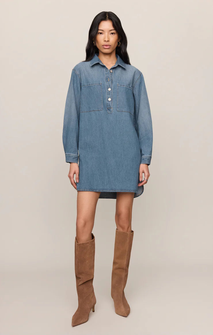 Lucie Denim Shirt Dress - Dreamstate