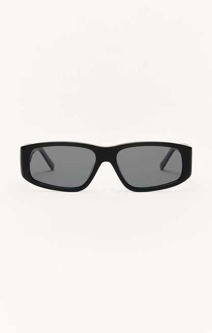 Z Supply Outsider Sunglasses - Polished Black/Grey sunglasses Z-Supply   