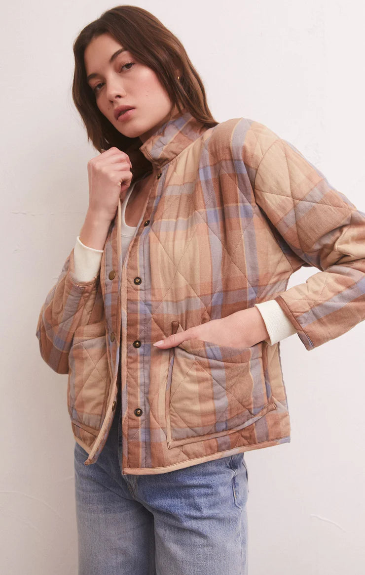 Maya Plaid Quilted Jacket - Birch Coats & Jackets Z-Supply   