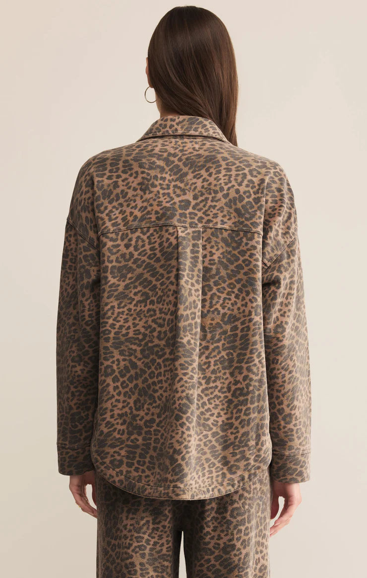 All Day Leopard Jacket - Desert Tan CARDYORJKT Z Supply