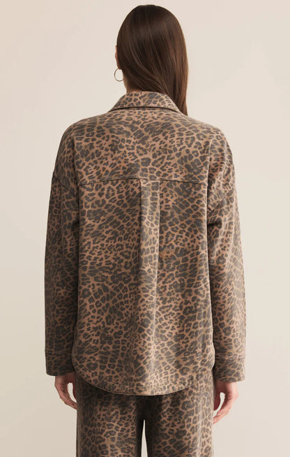 All Day Leopard Jacket - Desert Tan CARDYORJKT Z Supply