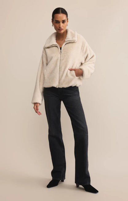 Amethyst Faux Fur Jacket - Crystal CARDYORJKT Z Supply