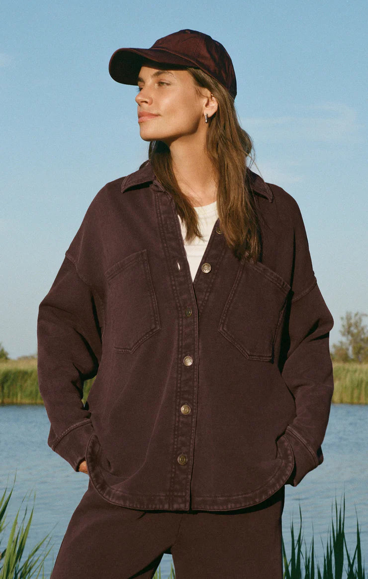 All Day Knit Jacket - Chocolate Cherry CARDYORJKT Z Supply