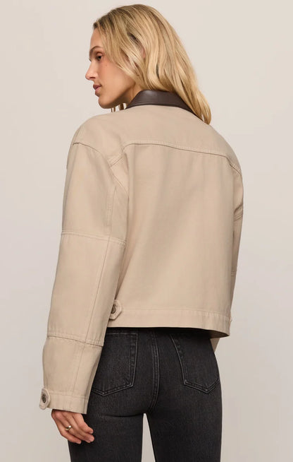 Rey Cropped Chore Jacket - Soapstone