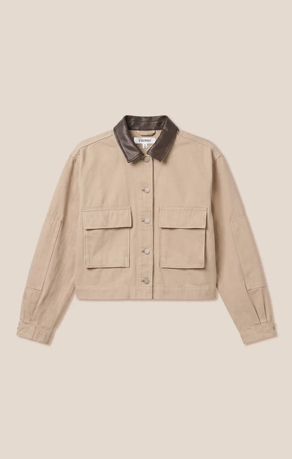 Rey Cropped Chore Jacket - Soapstone
