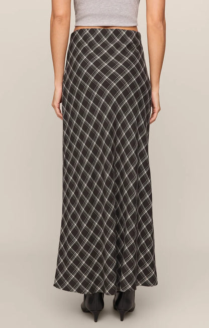 Europa Plaid Skirt - Ash Black
