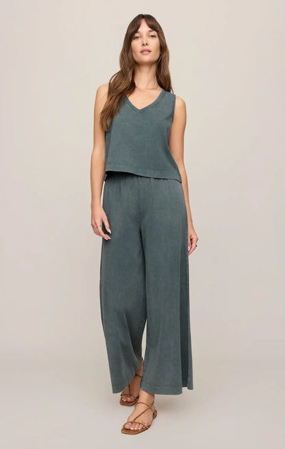 Scout Jersey Crop Flare Pant - Emerald Cove