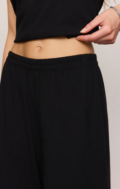 Scout Jersey Crop Flare Pant - True Black