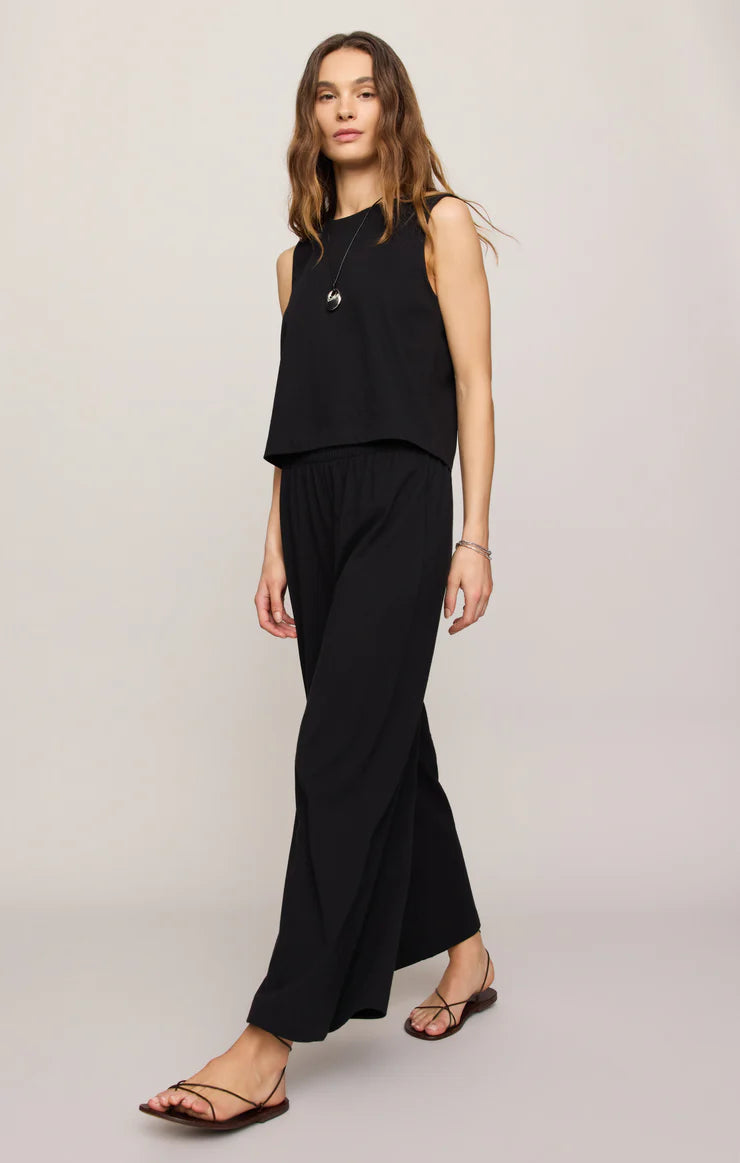 Scout Jersey Crop Flare Pant - True Black