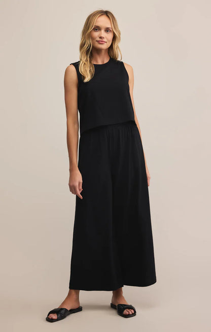 Scout Jersey Crop Flare Pant - True Black