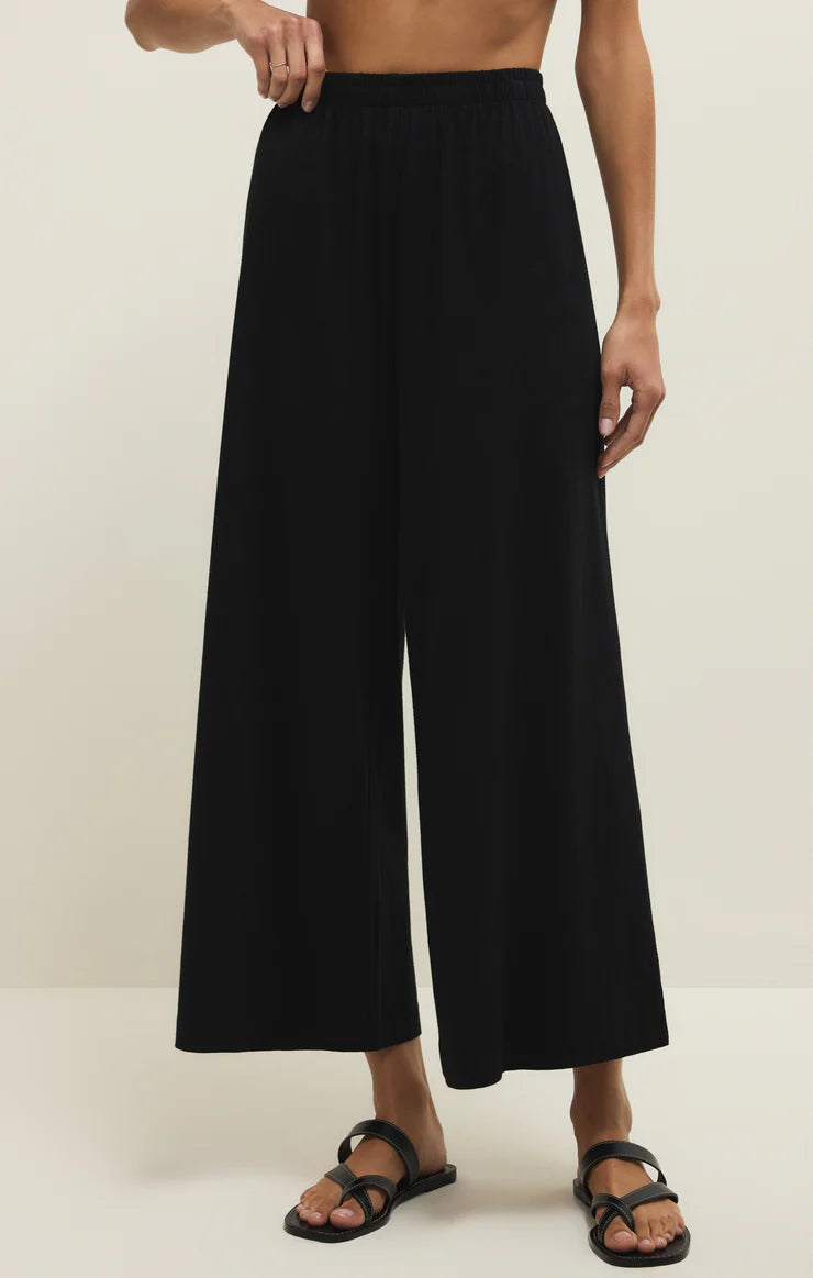 Scout Jersey Crop Flare Pant - True Black