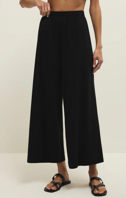 Scout Jersey Crop Flare Pant - True Black