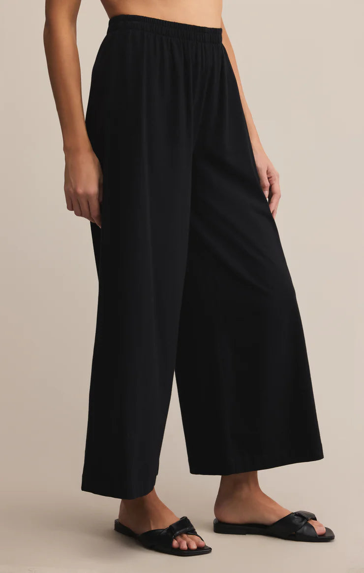 Scout Jersey Crop Flare Pant - True Black