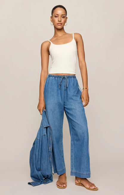 The Sidelines Denim Track Pant - Dreamstate