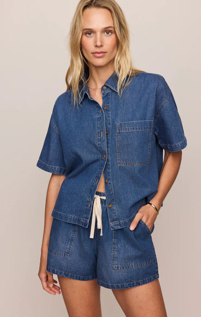 Daycation Denim Utility Shorts