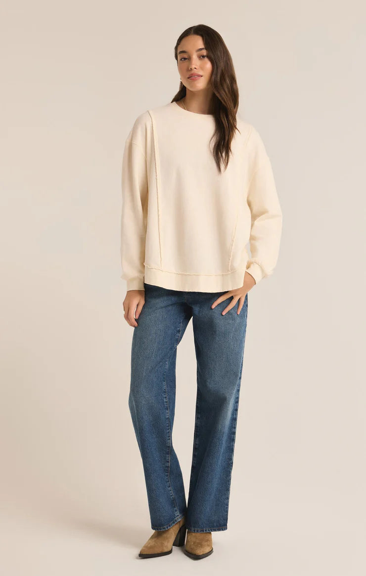 Replay French Terry Sweatshirt - Sea Salt Sweaters Z Supply   