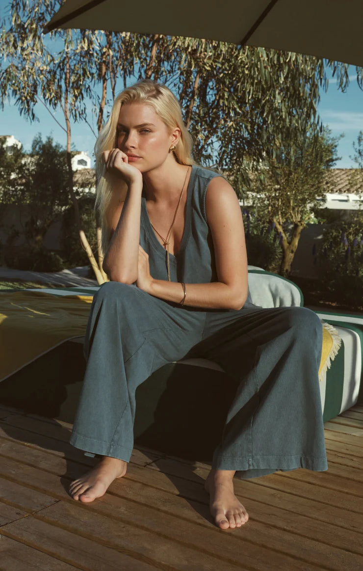 Sloane V-Neck Top - Emerald Cove