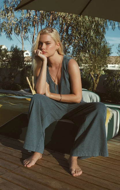 Sloane V-Neck Top - Emerald Cove
