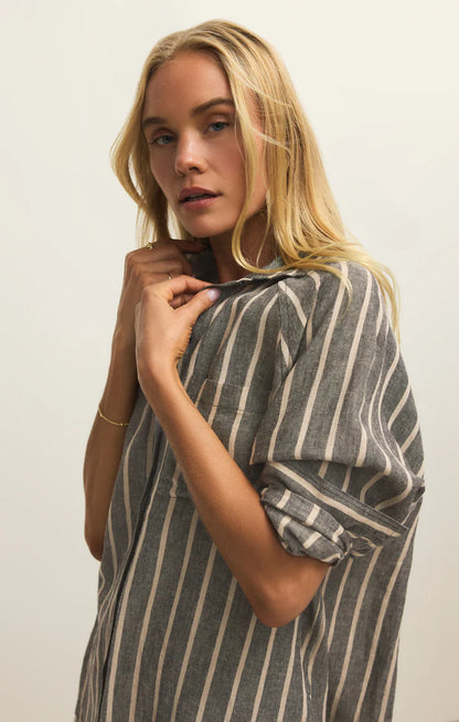 The Perfect Linen Striped Top