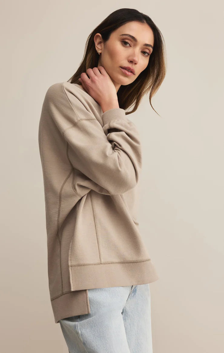 Modern Weekender Sweatshirt - Retreat Tan Tops Z Supply