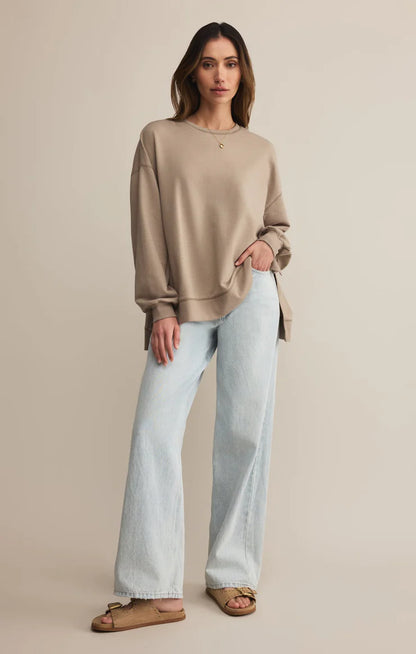 Modern Weekender Sweatshirt - Retreat Tan Tops Z Supply