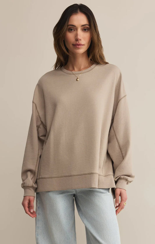 Modern Weekender Sweatshirt - Retreat Tan Tops Z Supply