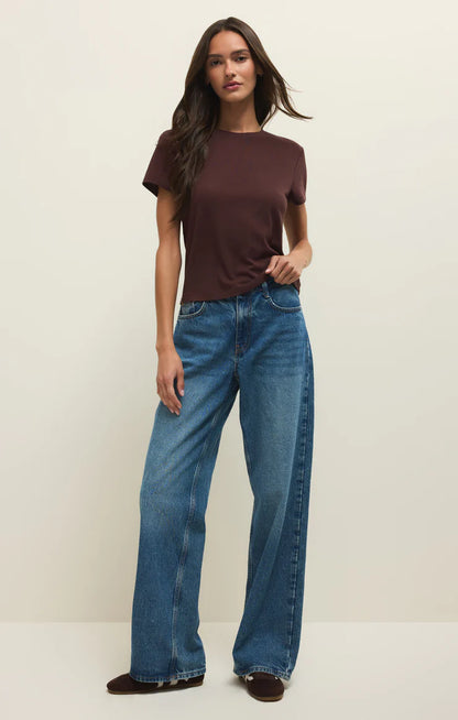 Tourist Knit Jersey Tee Chocolate Cherry