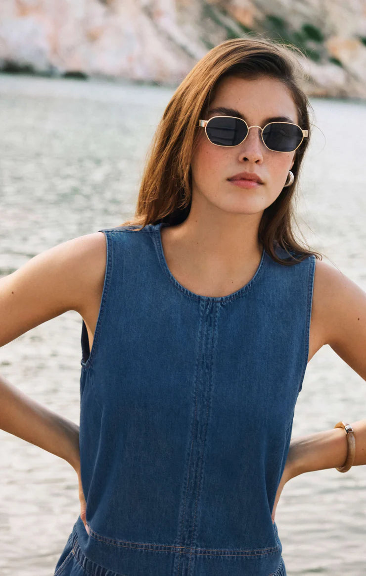Sun Seeker Denom Cropped Tank TOP Z Supply