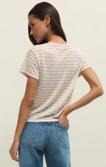 Tourist Striped Tee - Natural Heather Tee Z Supply