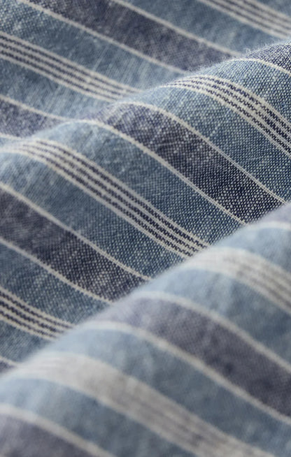 The Signature Striped Linen Top - Indigo TOP Z Supply