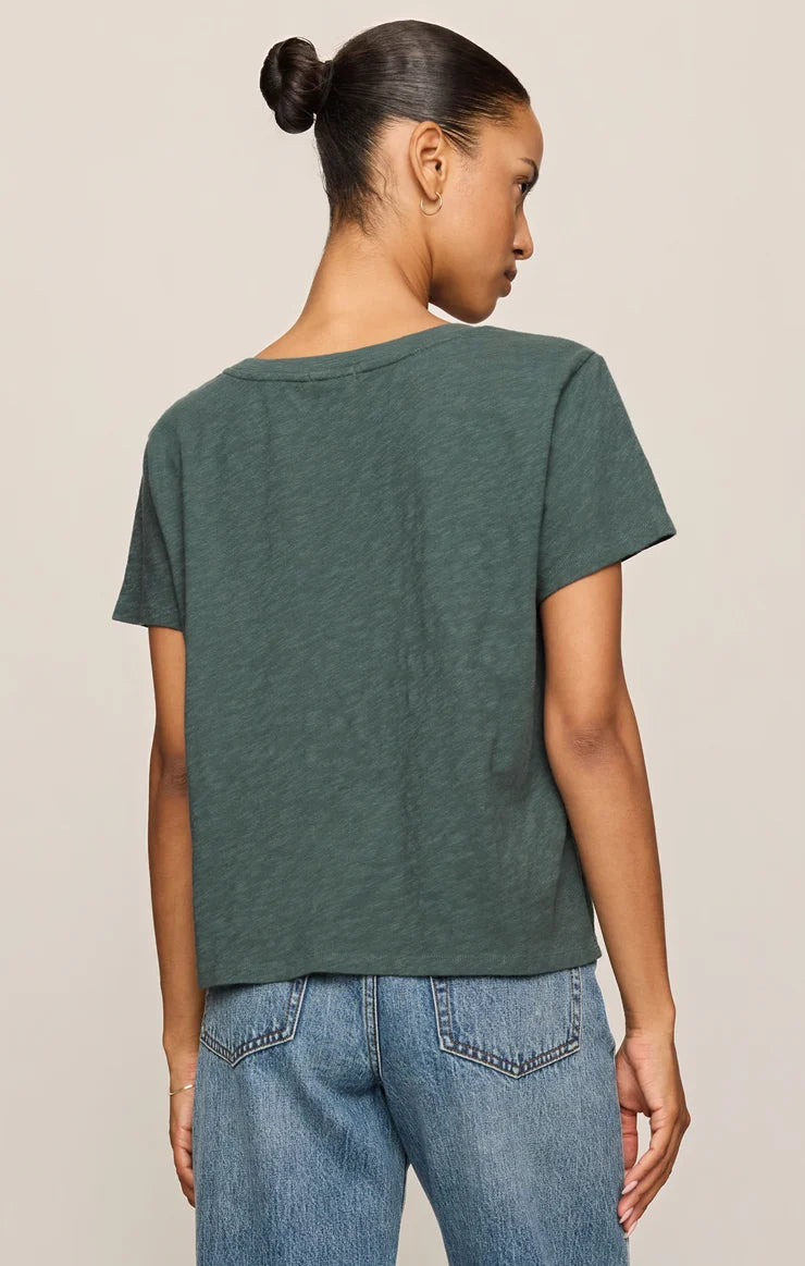 Nomad Slub V-Neck Tee - Emerald Cove