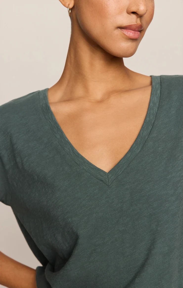 Nomad Slub V-Neck Tee - Emerald Cove