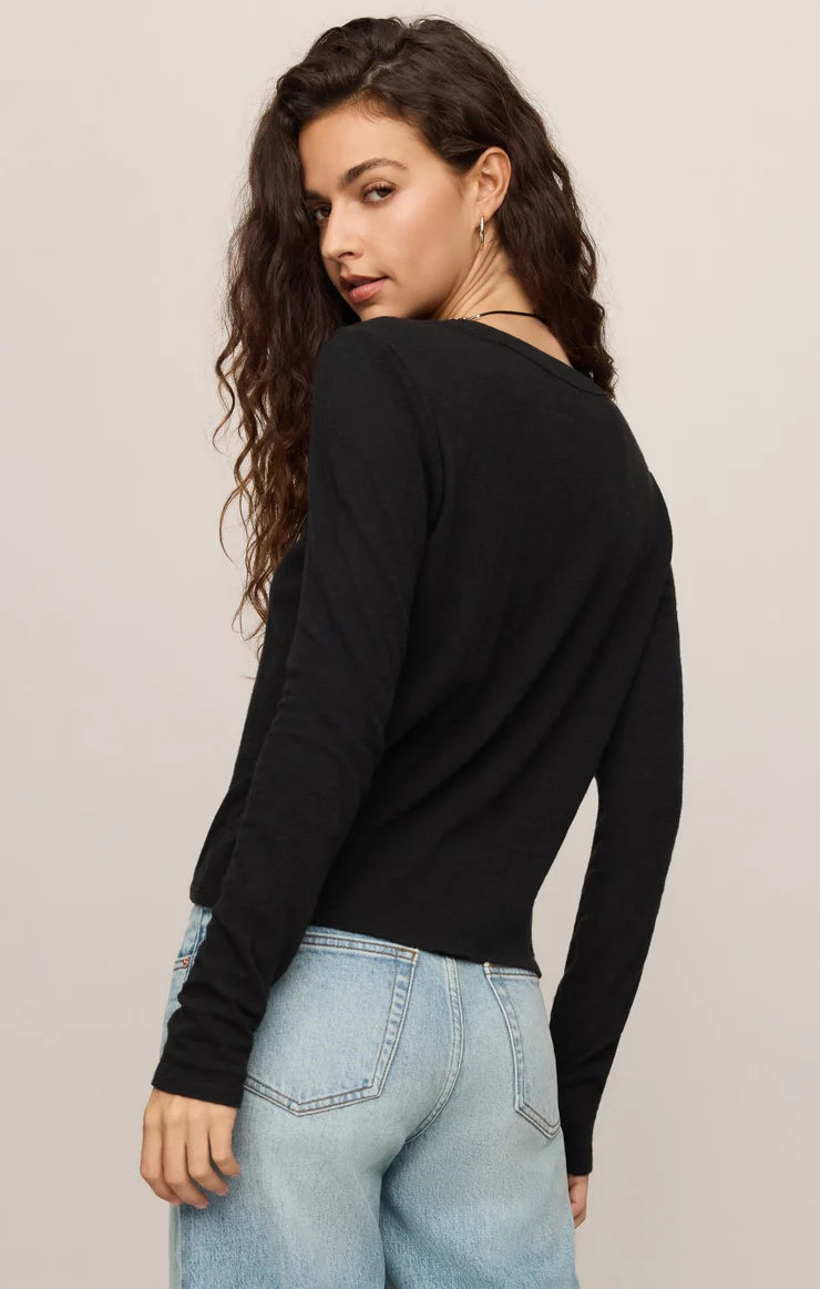 Junie Long Sleeve Tee - Black