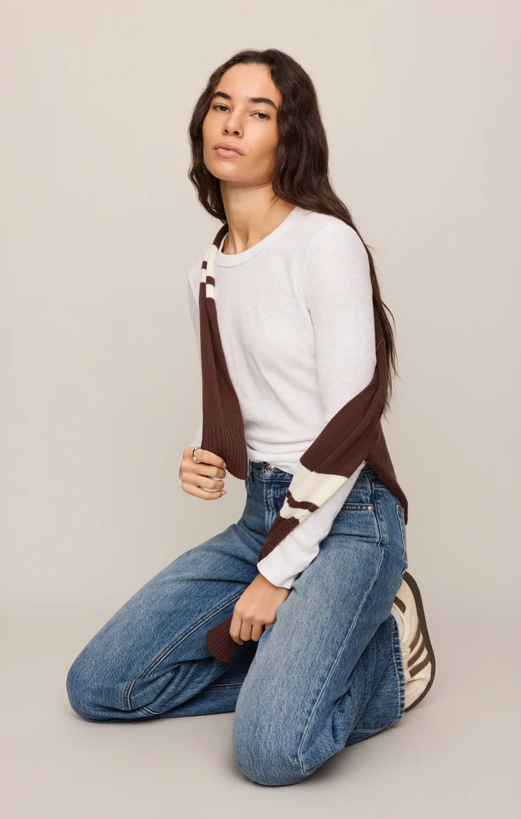 Junie Long Sleeve Tee - White